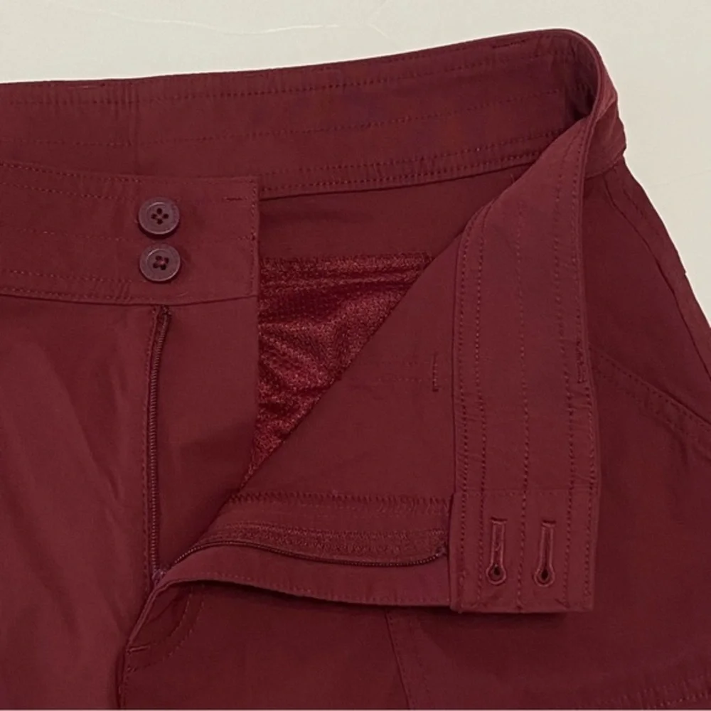 Women's Eddie Bauer Rolled Hem Bermuda Shorts 10‎ Burgundy Red Casual Outdoor